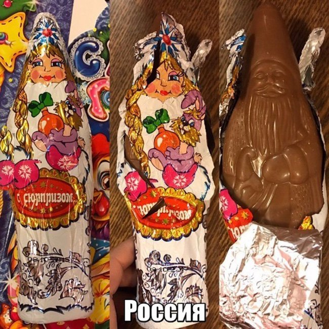 Шоколадный дед мороз, вместо снегурочки