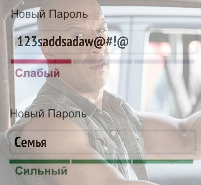 Придумайте пароль: семья сильный пароль