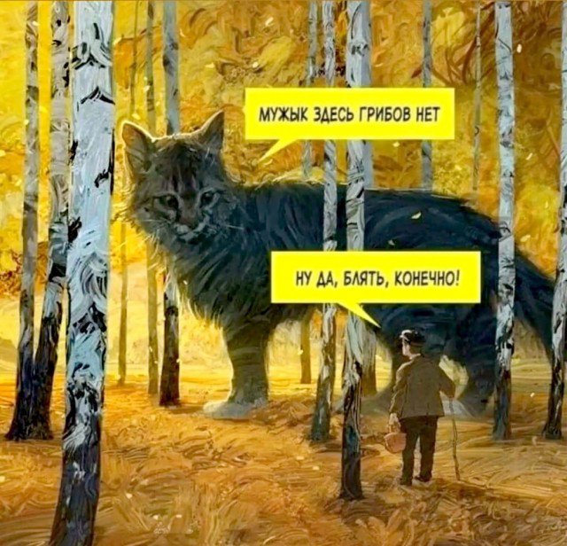 Мужык десь грибов нет, ага, конечно