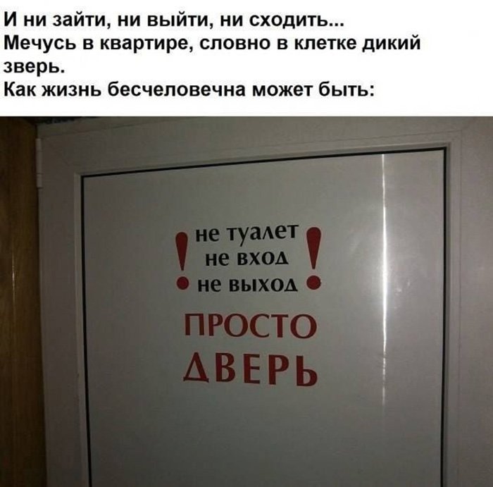 Не туалет, не вход, не выход, просто дверь